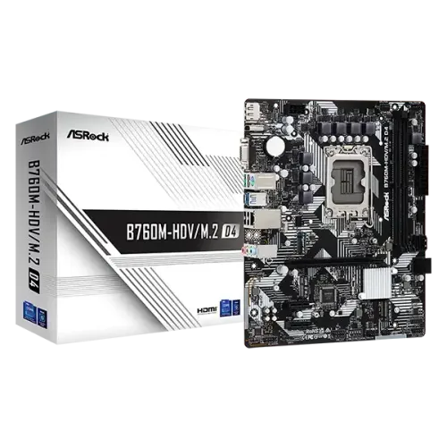 ASRock B760M-HDV/M.2 D4 Micro ATX Motherboard